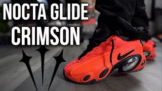 Nike x Nocta Glide “CRIMSON” On Feet Review How To LaceStyle [upl. by Nahsor512]