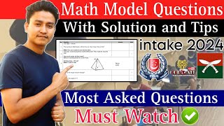 Math Model Questions  With Solution amp Tips  Intake 2024 [upl. by Idelle203]