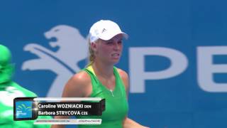 Wozniacki v Strycova Match Highlights QF  Apia International Sydney 2017 [upl. by Warfourd26]