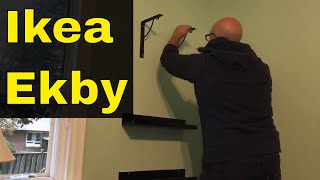 Installing Ikea Ekby Brackets [upl. by Pegeen]