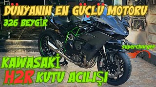 KAWASAKİ H2R DÜNYANIN EN HIZLI MOTORU 326 BEYGİR KUTU AÇILIŞI  ZX10RR SC PROJECT MOTOVLOG [upl. by Nnylesor795]