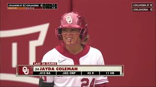 2024 May 5  Softball  Oklahoma vs Oklahoma State Game 3 [upl. by Ocire]