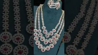 Cz Diamond Layered Haram czjewellery czharam onegramgold 1gramgold latestjewellery jewellery [upl. by Wanyen873]