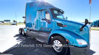 2020 Peterbilt 579 Sleeper For Sale Walk Around Video Stock S665112 [upl. by Jemine]