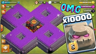 10000 golem attack in clash of clans OMG heaviest attack ever in coc history [upl. by Icaj422]