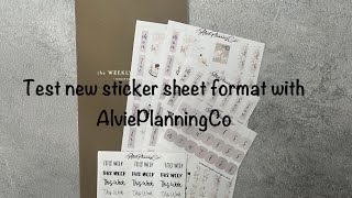 Test new sticker sheet format with AlviePlanningCo in Papertessdesigns Standard TN Notebook [upl. by Lemire]