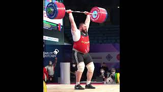 new world record Lasha Talakhadze clean and lerk 267 kg  2021 World Weightlifting Championships [upl. by Reiners]