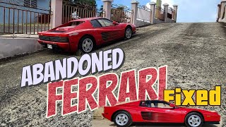 Ferrari Tesrarossa from Puerto Rico Abandoned for 17 years Barn find restoration timelapse [upl. by Geirk]