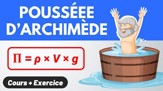 POUSSÉE DARCHIMÈDE ✅ Explications formule amp calcul  Cours  Exercice [upl. by Acnairb]