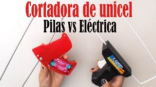 Cortadora de unicel de Pilas VS Eléctrica [upl. by Sevart]