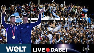 ARGENTINIEN empfängt seine WELTMEISTER  Ankunft in Buenos Aires  WELT Live dabei [upl. by Dualc]