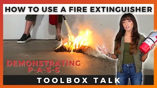 How to Use a Fire Extinguisher Using the PASS Method  By Ally Safety [upl. by Roath]