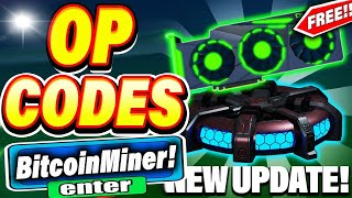 ALL NEW SECRET CODES in BITCOIN MINER CODES Roblox Bitcoin Miner Codes ROBLOX [upl. by Pfeffer]