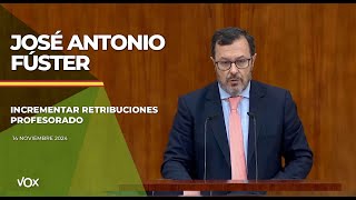 1411 I Intervención JOSÉ ANTONIO FÚSTER en el Pleno de la Asamblea de Madrid [upl. by Ytak]