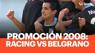 ESPECIAL PROMOCIONES Racing 1  0 Belgrano 2008  VUELTA [upl. by Artenra72]