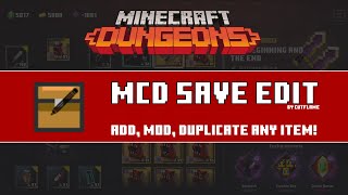 MCD Save Edit  Add Mod Duplicate Any Item on Minecraft Dungeons [upl. by Aimo]