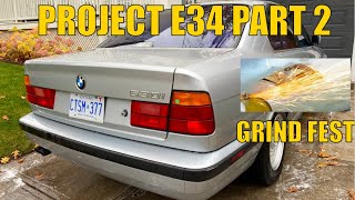 Grind Fest BMW 530i manual V8 Rust Removal and engine troubleshooting Project E34 Part 2 [upl. by Eimor611]