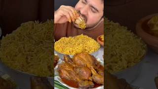 Eating Chicken Biryani Chicken Curry mukbang eatingsounds food shortsvideo [upl. by Retlaw]