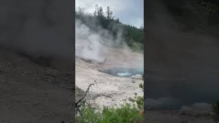 Beryl Spring and Fumarole yellowstonenationalpark yellowstone geyser [upl. by Tish]