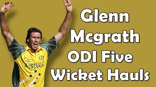 Glenn Mcgrath ODI Five Wicket Hauls [upl. by Esertak]