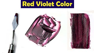 How To Make Red Violet Color  Mix Acrylic Colors [upl. by Dihaz]