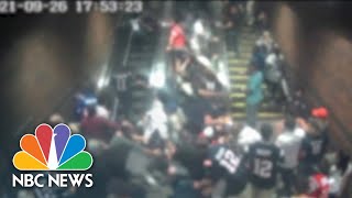 Video Shows People Falling On Each Other In Escalator Malfunction Near Boston [upl. by Ammadis462]