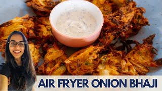 Crispy Onion Bhaji Recipe in Air Fryer  Perfect for Snacking or Appetizer [upl. by Lionel]