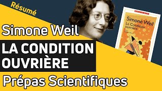 La Condition ouvrière de Simone Weil 📙 RÉSUMÉ spécial prépa scientifique [upl. by Alie]