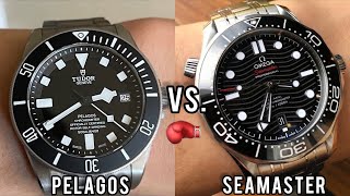 MIGHTY 4K DIVE WATCH SHOWDOWN Tudor Pelagos vs Omega Seamaster [upl. by Nymzaj797]