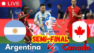 Argentina Vs Canada 20 Copa America 2024 Semi Final Highlights  ARG VS CAN football [upl. by Stoops]