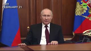 Vladimir Putin 22nd February 2022 Speech  English AI [upl. by Creedon26]