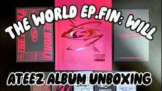 ATEEZ ALBUM UNBOXING  THE WORLD EPFIN WILL EUROPE HELLO82 EXCLUSIVE [upl. by Ludvig]