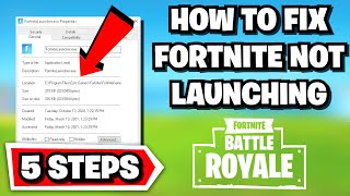 How To FIX Fortnite NOT LAUNCHING 🔨5 EASY STEPS🔨 Fix Fortnite Launch Issue [upl. by Viki]