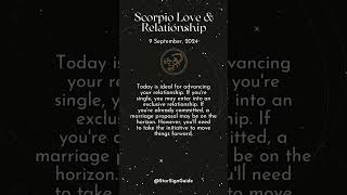 Horoscope Daily  Scorpio Daily Horoscope  090924  Health Wellness Love amp Relationship [upl. by Akcired36]