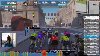 Zwift  Race FRR Tour Britannia  CRP Stage 3 on The London Pretzel in London [upl. by Eisler69]