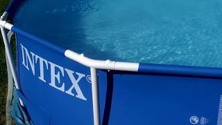 Intex metal frame swimming pool review [upl. by Wilen]