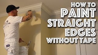 How to Paint Edges Without Tape  Cutting In Tutorial [upl. by Cullin]