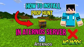 How To Install Prop Hunt To Your Minecraft Aternos Server  Morph To Any Blocks [upl. by Laurentia445]