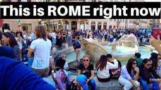 Rome Italy Heres the situation in Rome September 2023 Colosseum Trevi Fountain Rome walk tour [upl. by Vada]