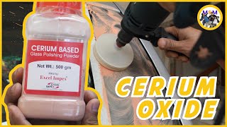 Using Cerium Oxide To Remove Scratches amp Water Marks From Car Windshield  EFFECTIVE OR NOT🤷 [upl. by Romy]