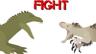 Rhedosaurus vs Indomimus Rex  StickNodes Dinosaur Battle [upl. by Ayoted]