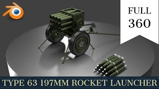 Type 63 197mm Rocket Launcher  Full 360º [upl. by Sower998]