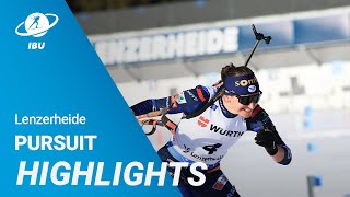 World Cup 2324 Lenzerheide Women Pursuit Highlights [upl. by Macdonell26]