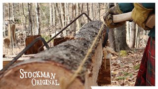 Learn How to Hew a Beam by Hand with Two Axes Two Nails and a Piece of String in 11 Minutes [upl. by Enelrad]