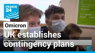 UK establishes Omicron contingency plans for hospitals schools • FRANCE 24 English [upl. by Oinoitna146]