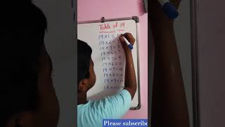 19 table easy methodtableseasysimplemethodmathstrendingshorts shortsfeed viralvideo youtube [upl. by Yentrac]