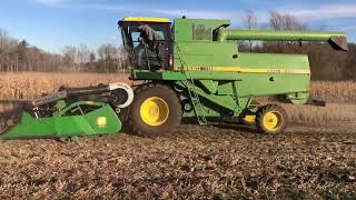 John Deere 6620 combine ￼￼harvesting our soybeans [upl. by Necila]