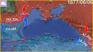 The RussoTurkish War 1877 in 8 minutes using Google Earth [upl. by Dilan]