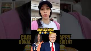 Cardi B reacts to Donald Trump becoming president 😂🤷🏽‍♂️💯 cardib donaldtrump hiphop [upl. by Slin]