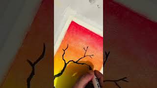 Easy Oil Pastel Scenery Drawing art creativeart [upl. by Krutz]